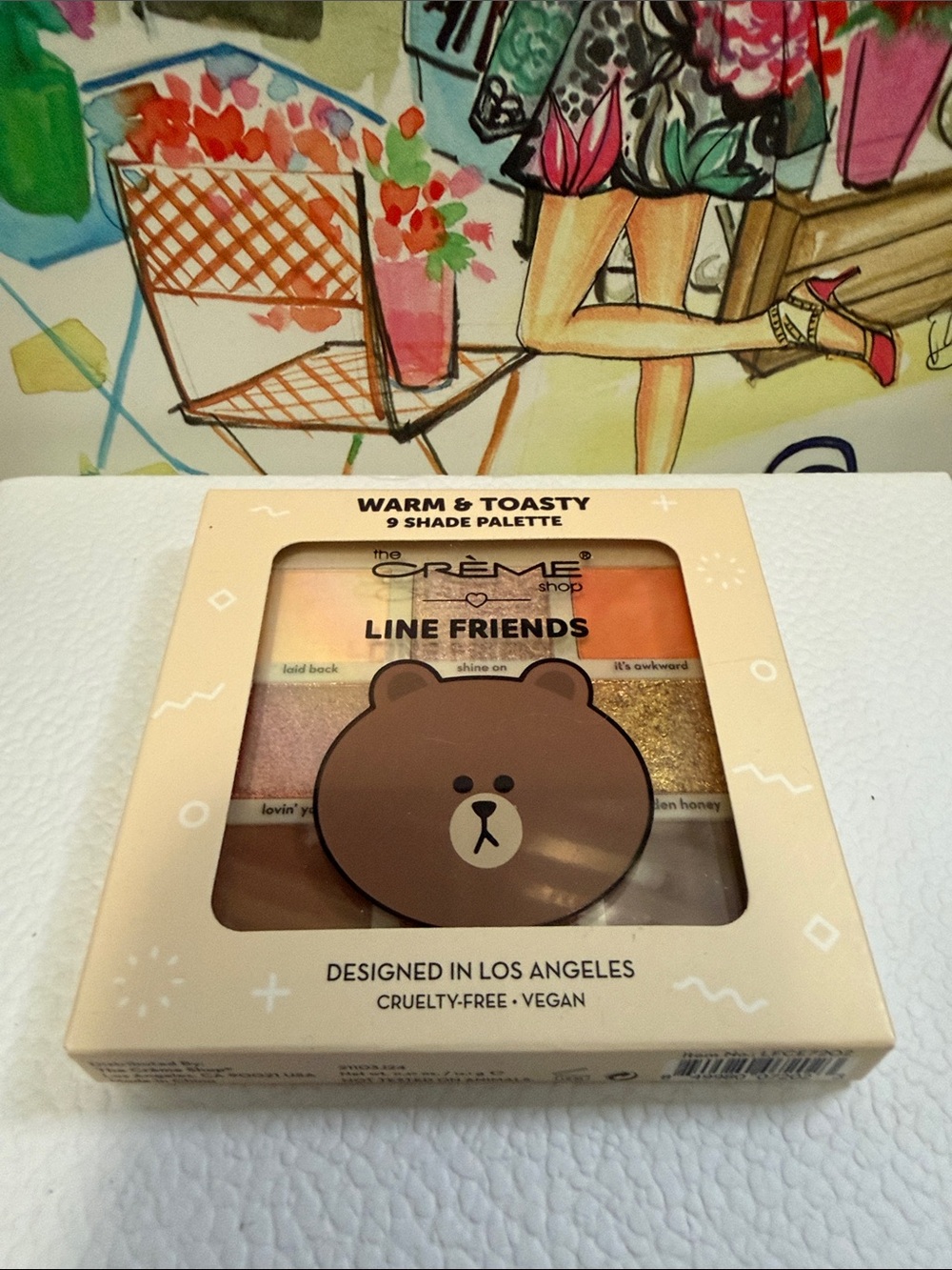 The Creme Shop Line Friends Warm & Toasty 9 Eyeshadow Palette NIB